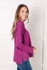 Simply Basic Ribbed Hacci Sweater in Light Plum