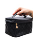 Subtly Checked Cosmetic Bags set of 4 in Black