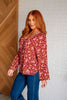 Sunday Brunch Blouse in Rust Floral