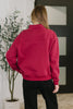 Sweater Weather Half Zip High Neck Pullover in Cabernet
