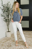 The Darling Detail Collared Blouse in Denim