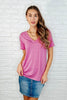 The Every Outfit Basic V-Neck Top in  Candy Pink