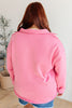 Same Ol' Situation Collared Pullover in Hot Pink