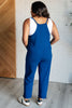 Totally Me Spaghetti Strap Jumpsuit in Light Navy