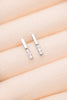 Twin Sparkle Silver Stud Earrings