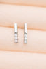 Twin Sparkle Silver Stud Earrings