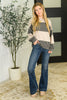 Two-Tone Take Drop Shoulder Top