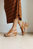 Walk This Way Wedge Sandals in Cognac