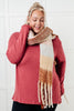 Wanderlust Wrap Oversized Plaid Fringe Scarf in Light Brown