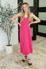 Wear It Well Spaghetti Strap Dress in Raspberry