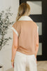Whispered Urgently Color Block Half Zip Top