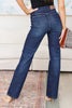 Arlo High Rise Button-Fly Straight Jeans