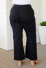 August High Rise Wide Leg Crop Jeans in Black