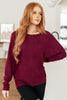 Drive Downtown Dolman Sleeve Top in Wine