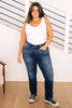 Estelle High Waist Thermal Straight Jeans