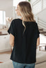 Frequently Asked Questions V-Neck Top in Black