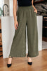 Harmony High Rise Wide Pants in Olive