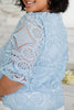 Lace Surprise Blouse In Blue