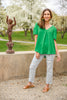 Let's Meet Up Green Blouse