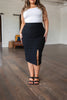 Pencil Me In Pencil Skirt in Black